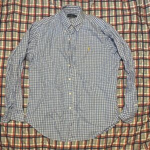 Polo by Ralph Lauren Light Blue & White Gingham Button-Down Shirt